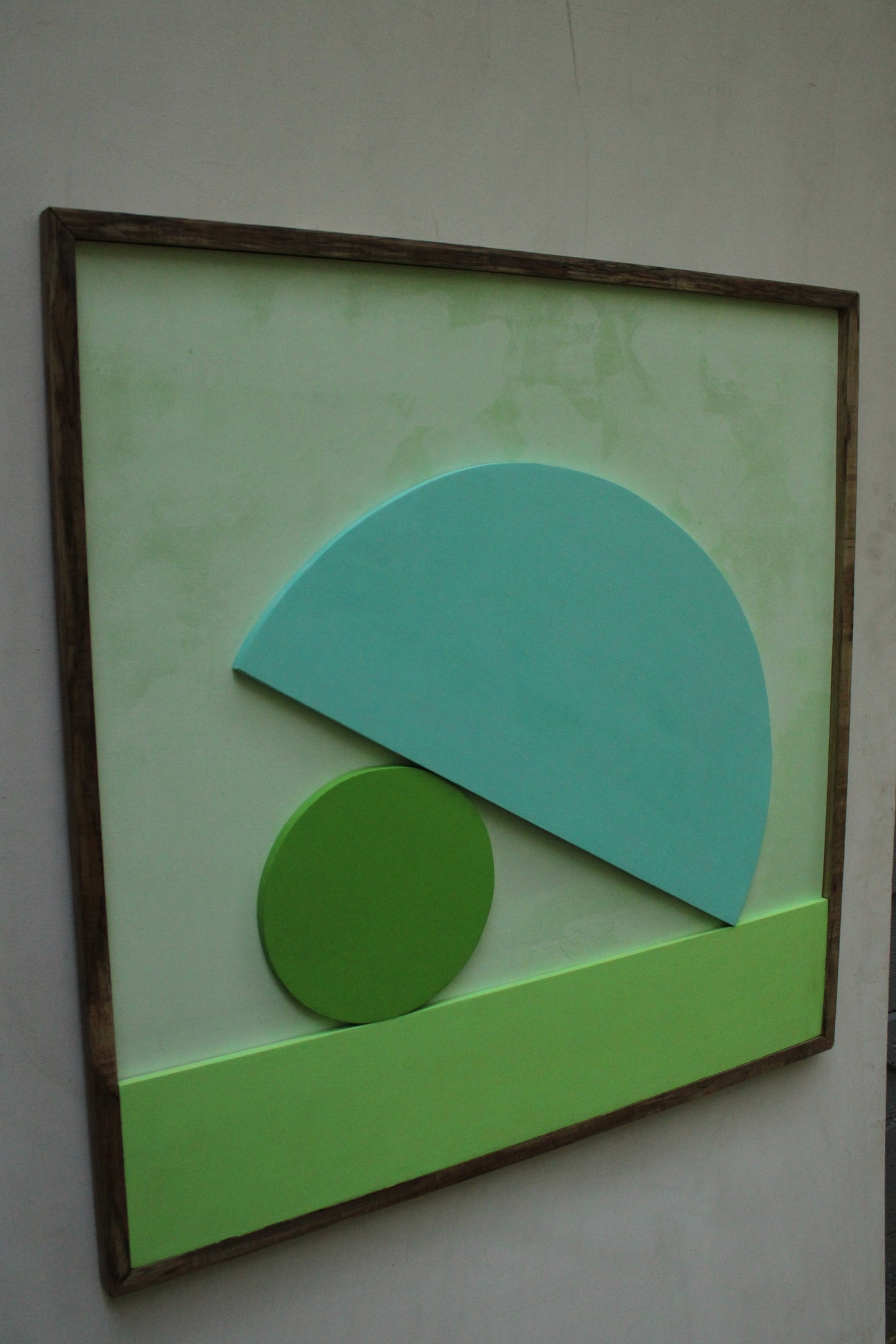abstract painting,oil on wood.